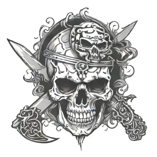 Skull Knife Surrounded