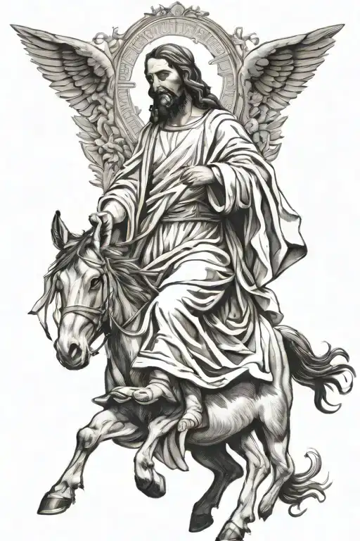 Jesus On A Donkey