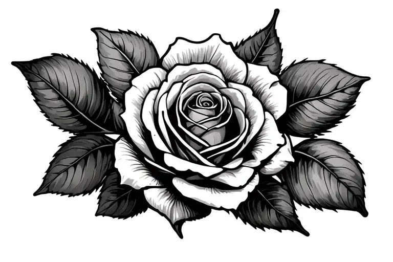 Horizontal Rose With A Roman Date Above