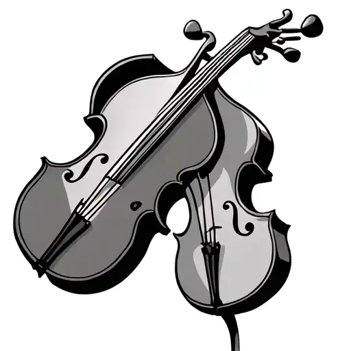 Cartoon Double Bass