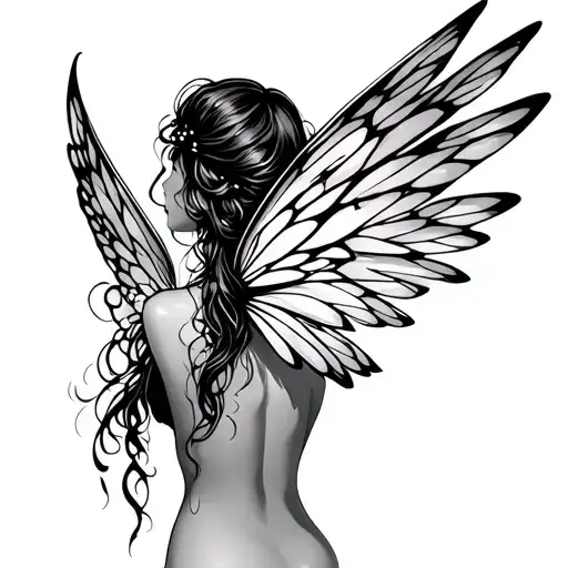 Back Tattoo Fairy Wings