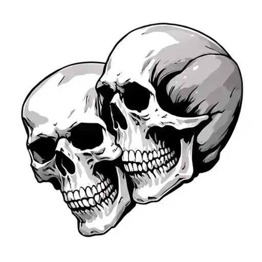 Skull Kissing Another Skull