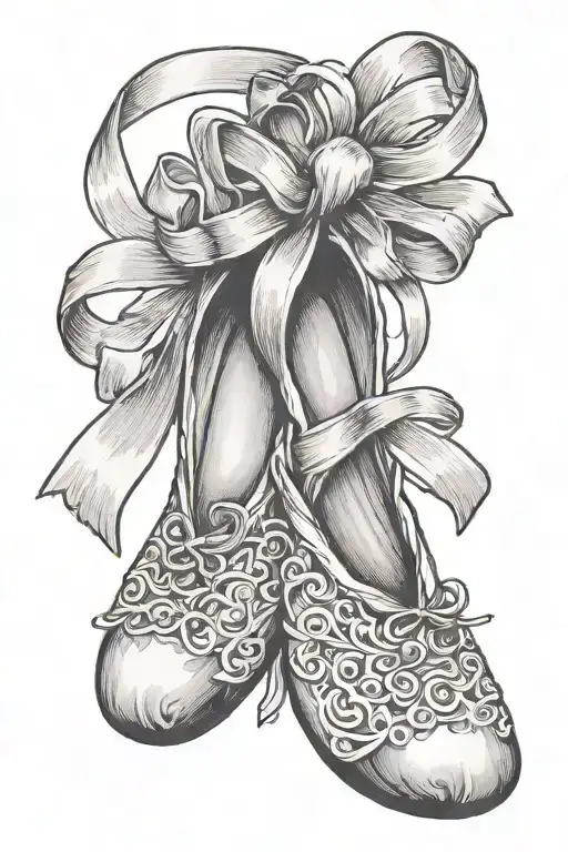 Ballet Slipper Cancer Ribbon