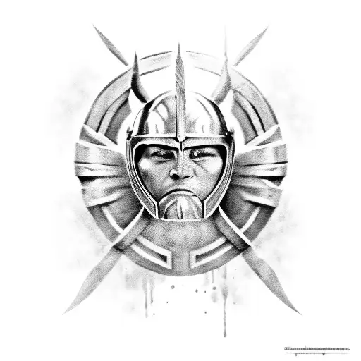 Kneeling Spartan Warrior