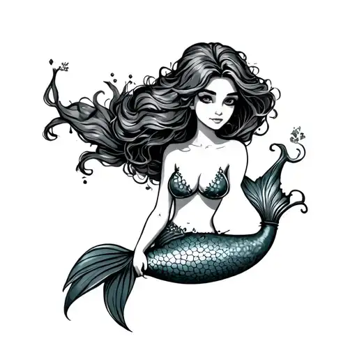 Little Mermaid Sitting