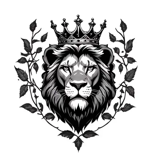 Rose Lion Wearing A Crown Hanging