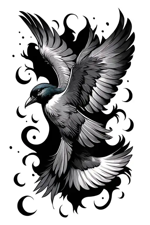 Feathers Fallilng From A Bird Flying