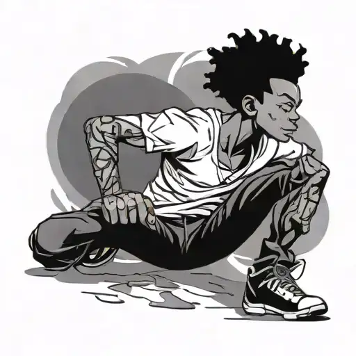 Abstract Boondocks Character Slouching