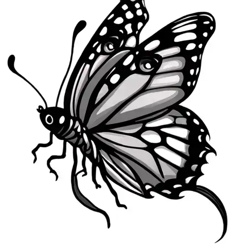 Butterfly With Little Kid Eyes On It