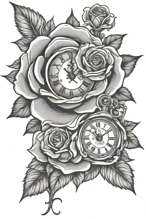 Rose And Clock