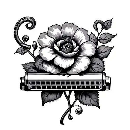 Gladiolan Tendril With Harmonica In The Background For The Forearm