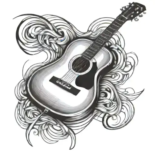 Acoustic Guitar Heartbeat Line Forming