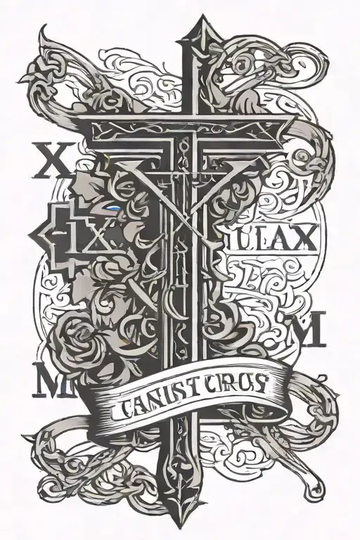 19 Roman Numerals I Can Do All Things Through Christ Cross Brooks Stl