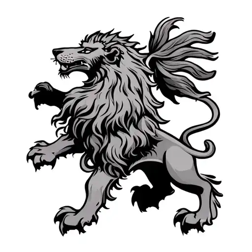 Scottish Thistle And Lion Rampant Lion