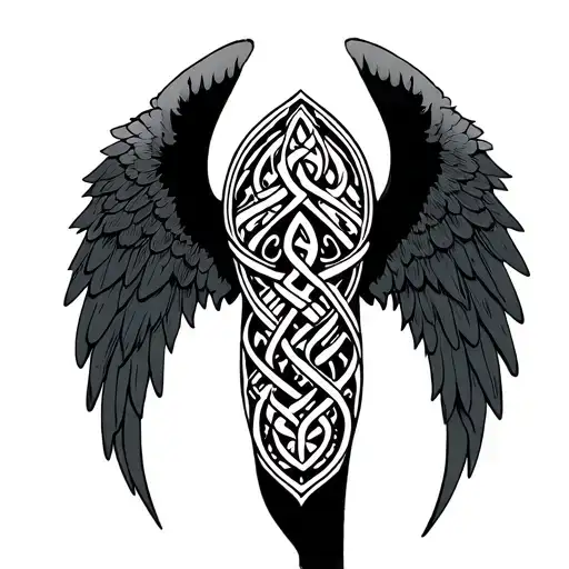 Forearm Sleeve Celtic Know With Wings