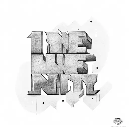 Lettering 'One Chance One Opportunity'