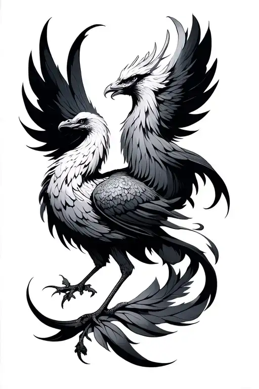 Phoenix Porcelana Com Asas