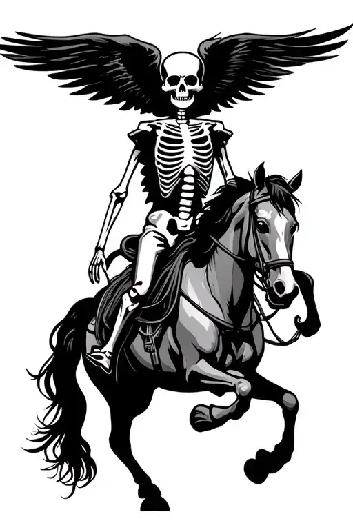 Skeleton Riding A Horse