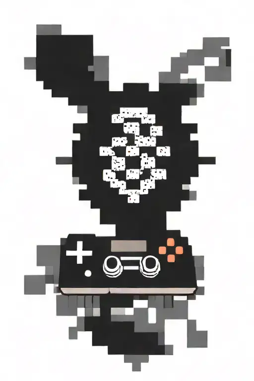 A Pixelated Sun With A Gaming Controller