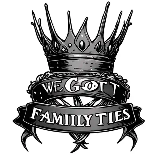 Kendrick Lamar's Thorn Crown With Lyrics Saying We Got Family Ties