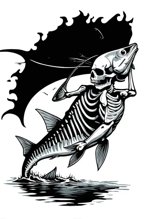 Fishing Skeleton