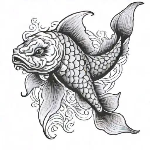 Woman Hand Holding Koi Fish