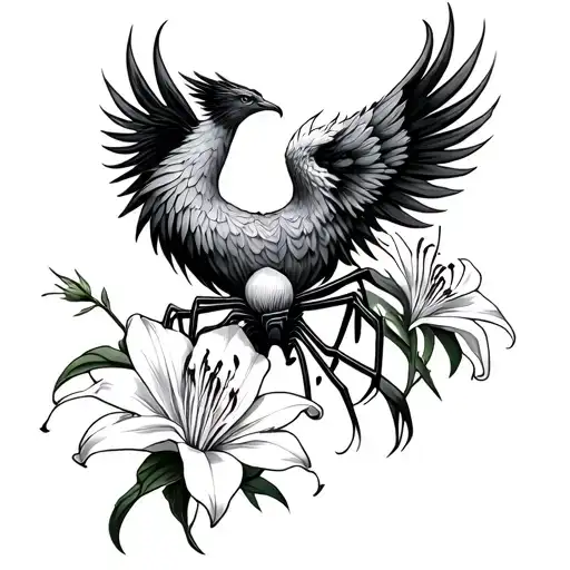 Phoenix And Spider Lily