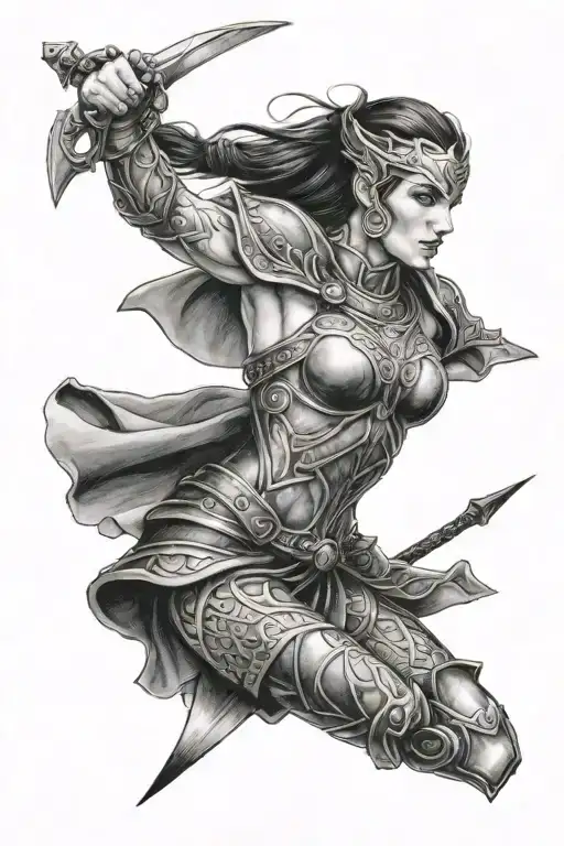 Tattoo Of My Wife Warrior