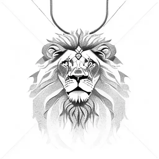 Lion Head With Necklace