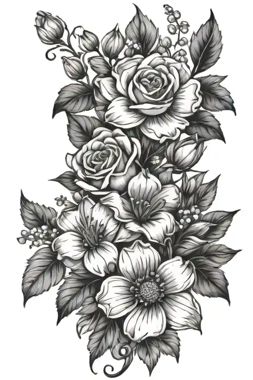 Birth Month Flower Bouquet March And June