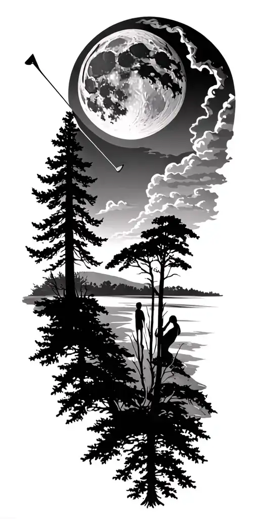 Time Moon Nature Golf Course Family