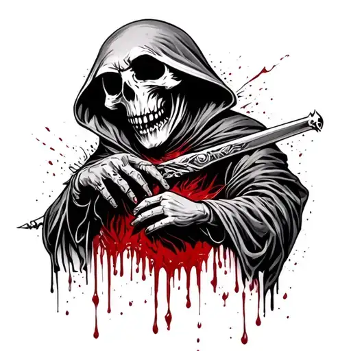 Grim Reaper And Blood