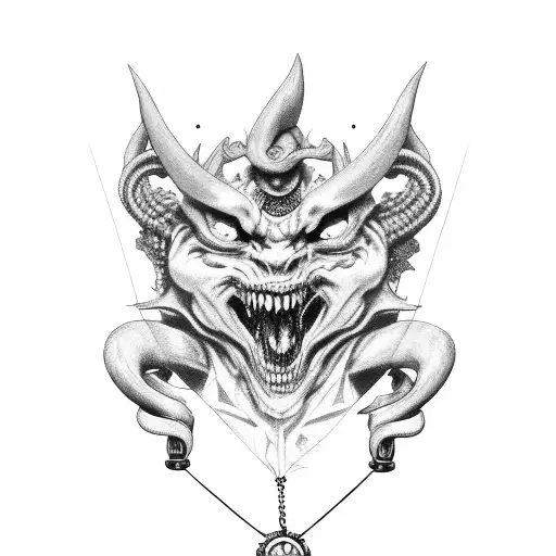 Demon Chains Attached To Skin