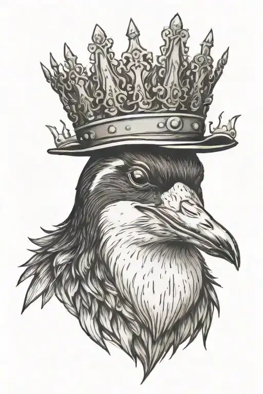 A Penguin Monster Wearing A Crown