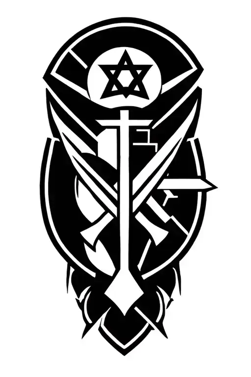 Integrate Symbols Of Defense And Protection Of Israel