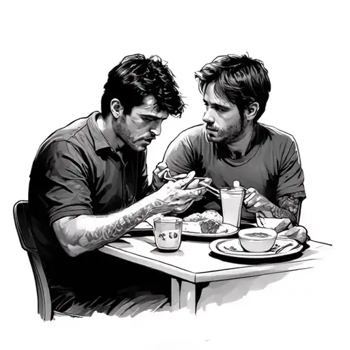 Walter Jr From Breaking Bad Eating Breakfast Together At A Table