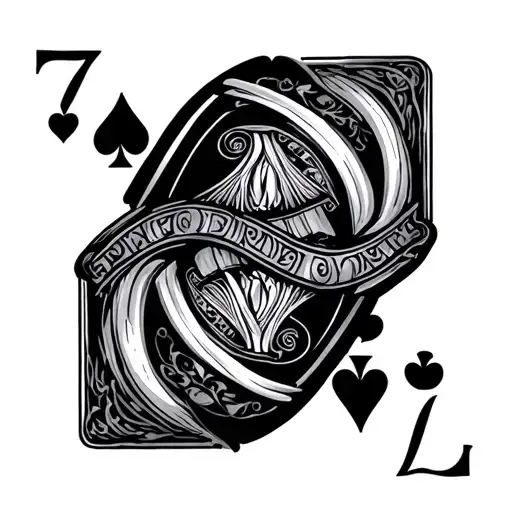 7 And 2 Card Ace Playing Cards Forming