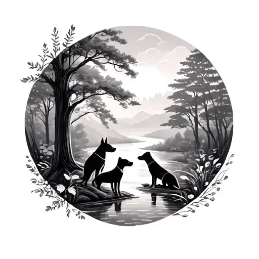 Nature With Family And Dogs