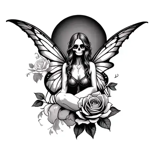 Head Rose Death Fairy Sitting Inside