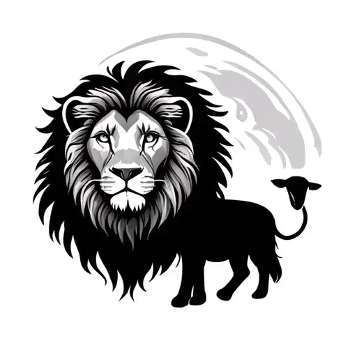Lion And The Lamb Minimalist