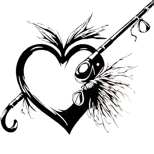 Fishing Pole Heart