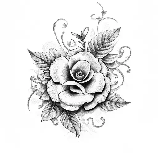 Flower And Leaves Vine