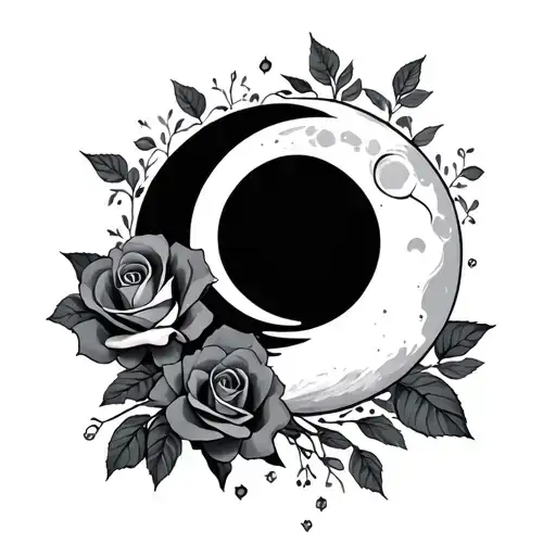 Moon And Roses