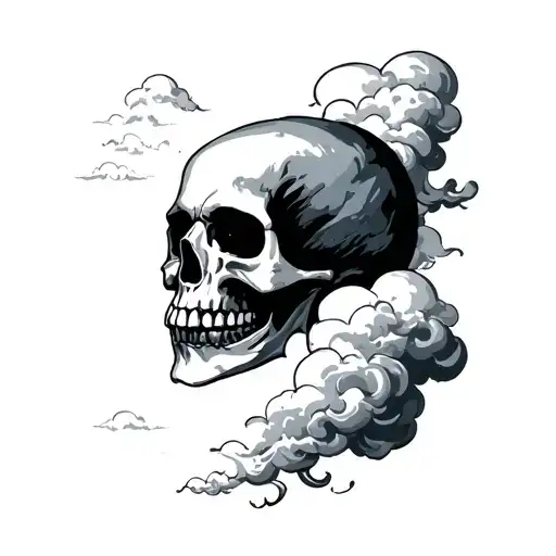 Skull And Clouds