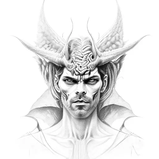 A Captivating Portrait Of Lucifer With Intricate Details And A Hint Of Darkness