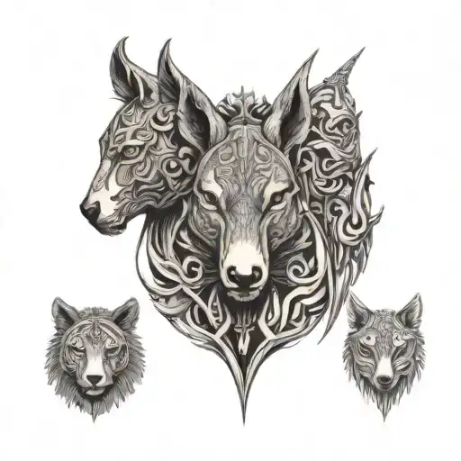 Various Animal Totems At The Vertical