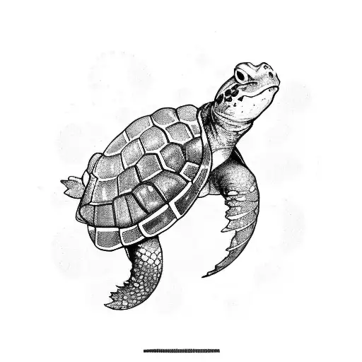 Eel Protecting A Turtle And Seahorse