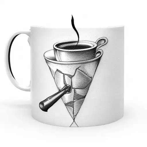 A Coffee Mug With A Programming Code Pattern