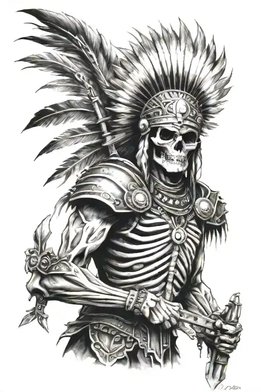 Indian Skeleton Warrior Facing Me