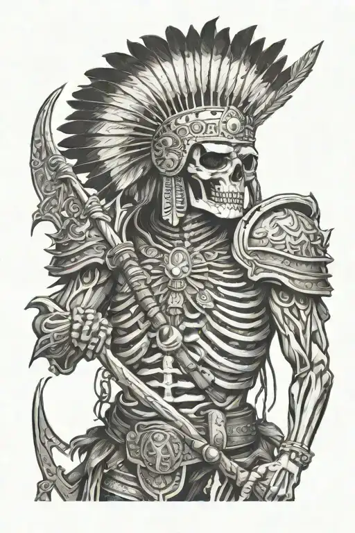 Indian Skeleton Warrior Facing Me